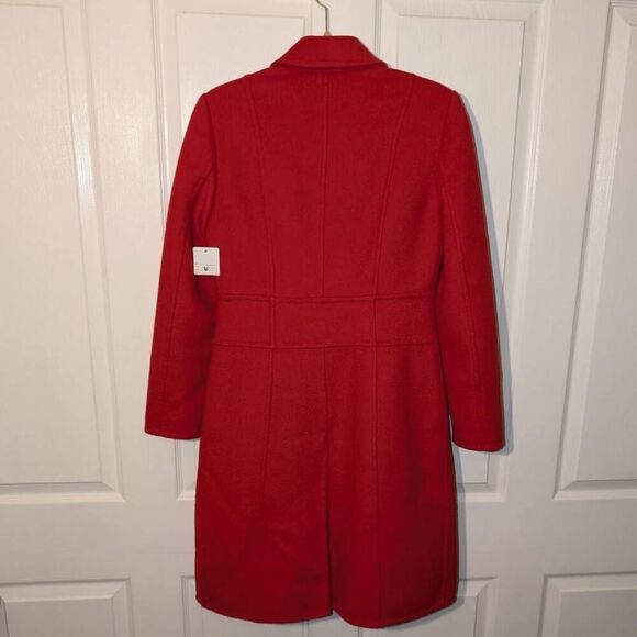 Etcetera Red Wool/Angora Women's Overcoat. Size 6 - Picture 4 of 10
